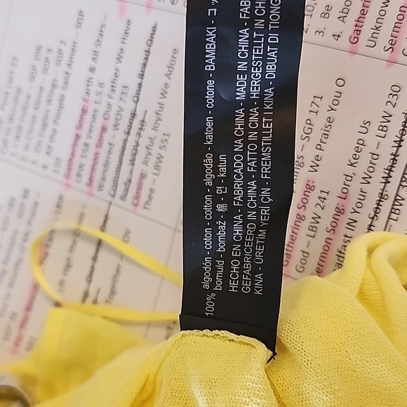 Zara Size Medium Sheer Yellow Tank - Picture 3 of 5